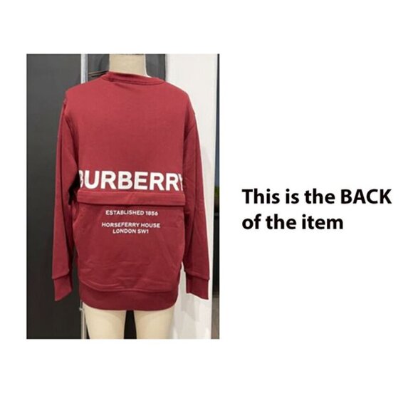Burberry Acklow Men's Print Red Jersey Sweatshirt, all sizes, 100% Cotton - Picture 3 of 16